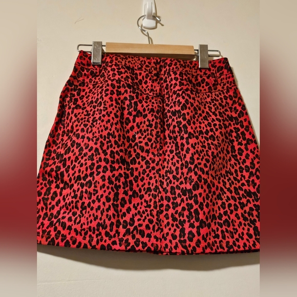 Charlotte Russe red leopard print mini skirt - Picture 6 of 8